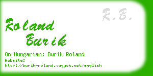 roland burik business card